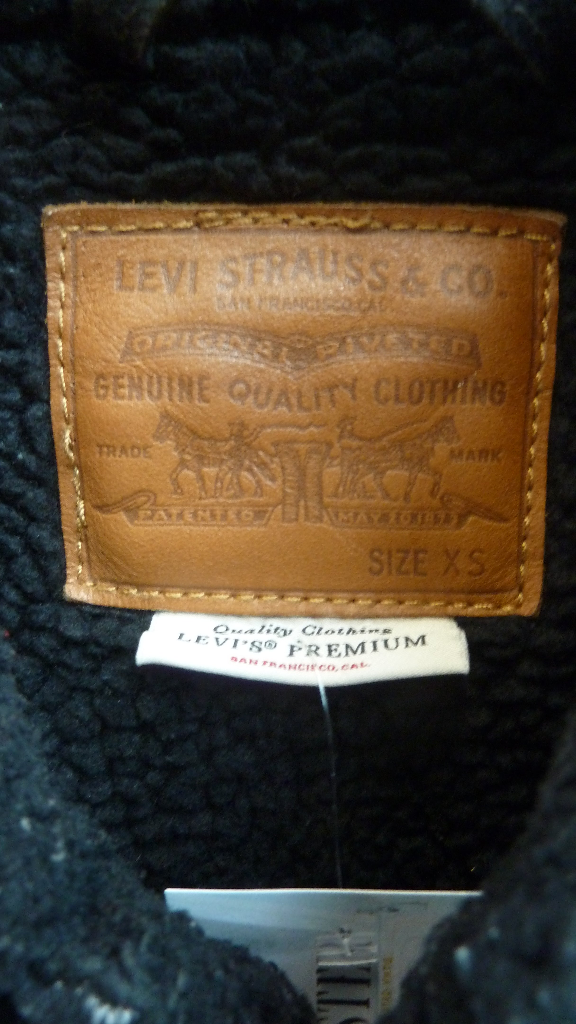 LEVIS Premium Big E Sherpa Trucker Rare Patch Battle